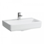 Praustuvas Laufen PRO S Compact 550x380x95 mm, šlifuota apačia, su 1 anga maišytuvui viduryje 